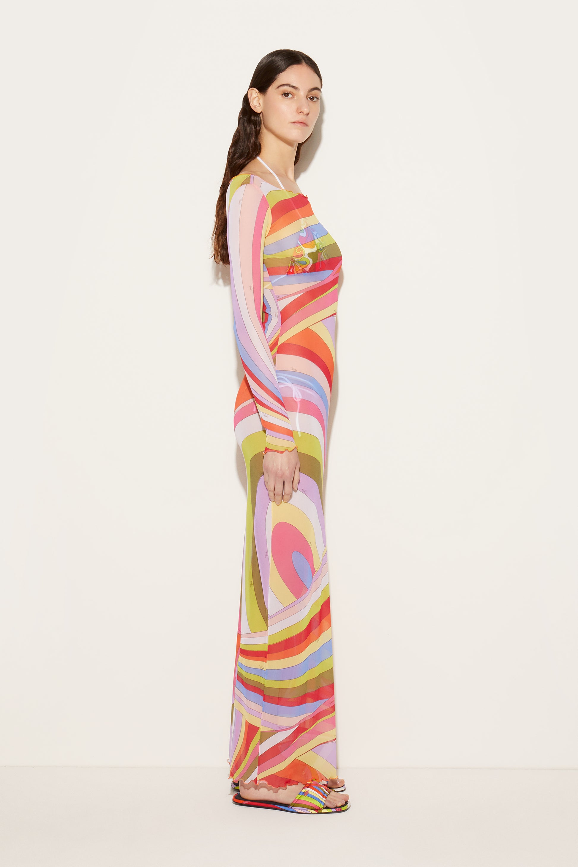 Iride-Print Tulle Dress View 3 - Pucci