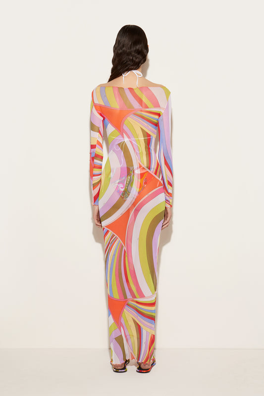 Iride-Print Tulle Dress View 4 - Pucci