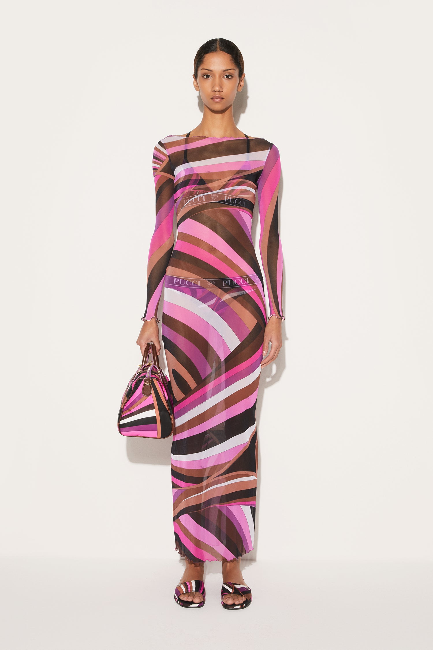 Iride-Print Tulle Dress View 2 - Pucci