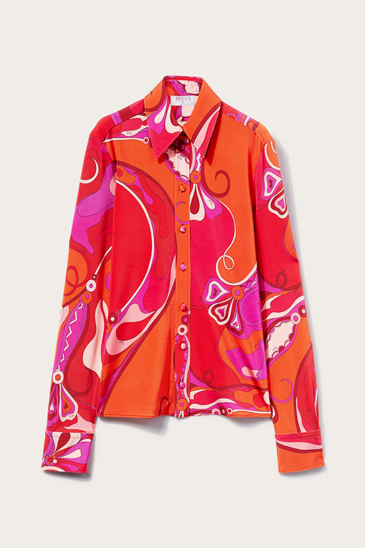 Orchidee-Print Shirt View 1 - Pucci