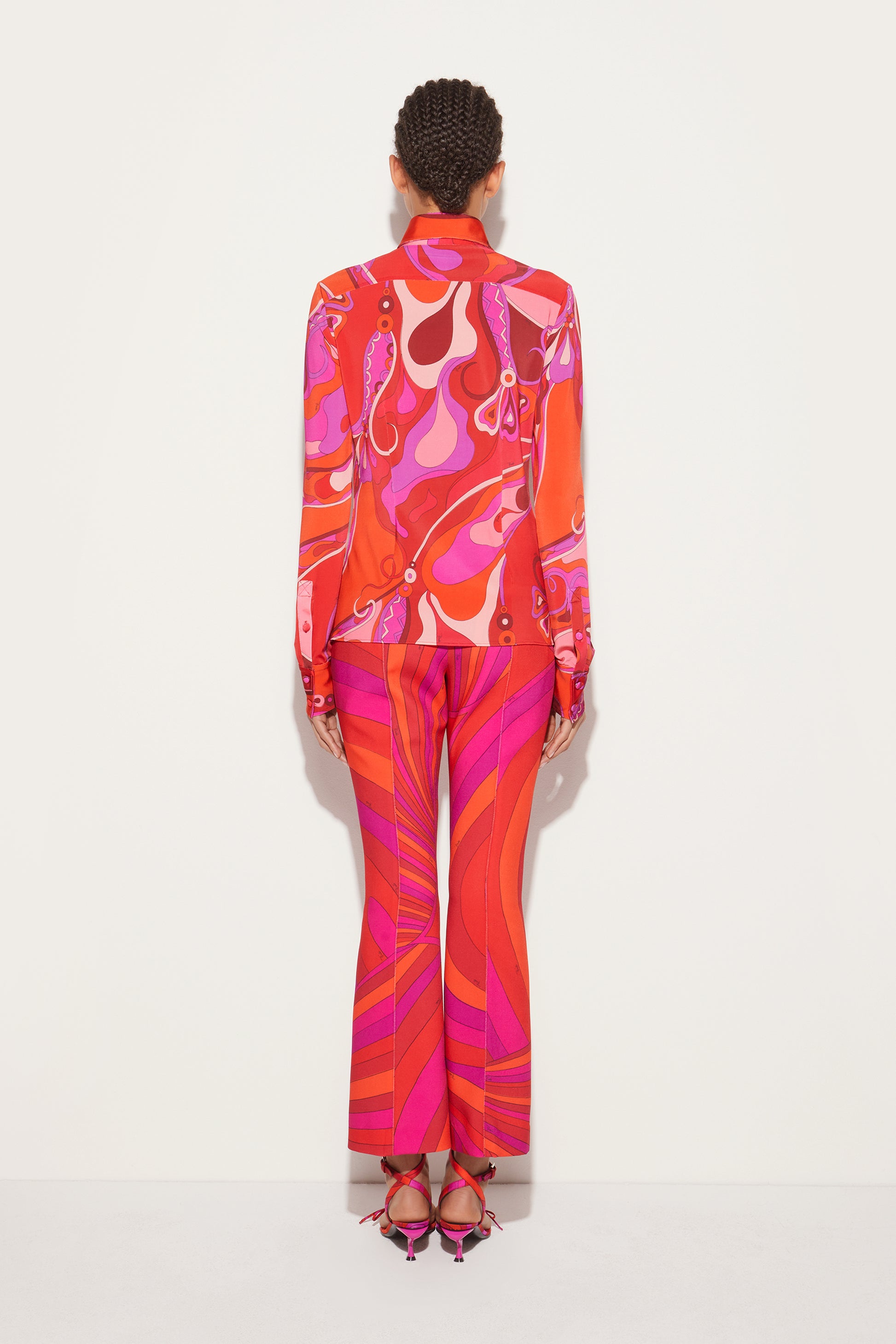 Orchidee-Print Shirt View 4 - Pucci