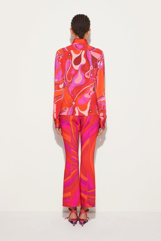 Orchidee-Print Shirt View 4 - Pucci