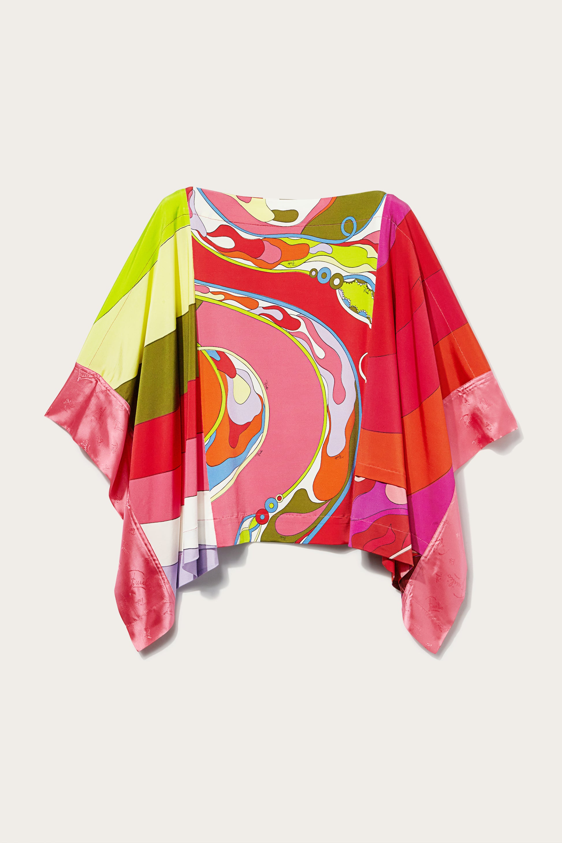 Orchidee-Print Kaftan Top View 1 - Pucci