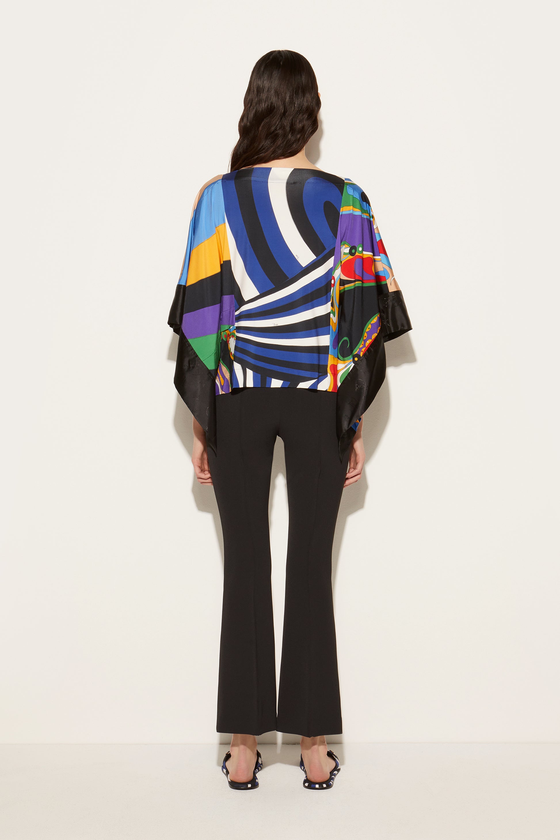Iride-Print Kaftan Top View 4 - Pucci