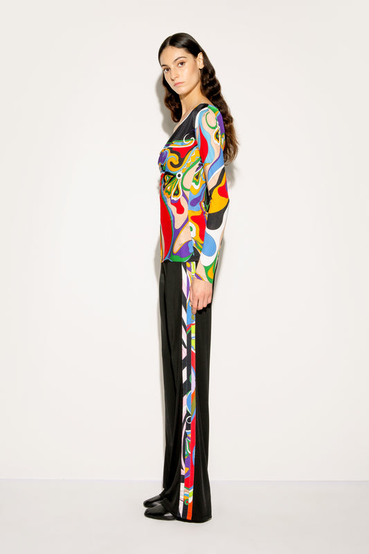 Iride And Orchidee-Print Trousers View 3 - Pucci