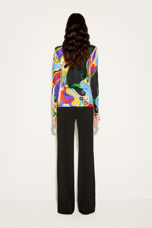 Iride And Orchidee-Print Trousers View 4 - Pucci
