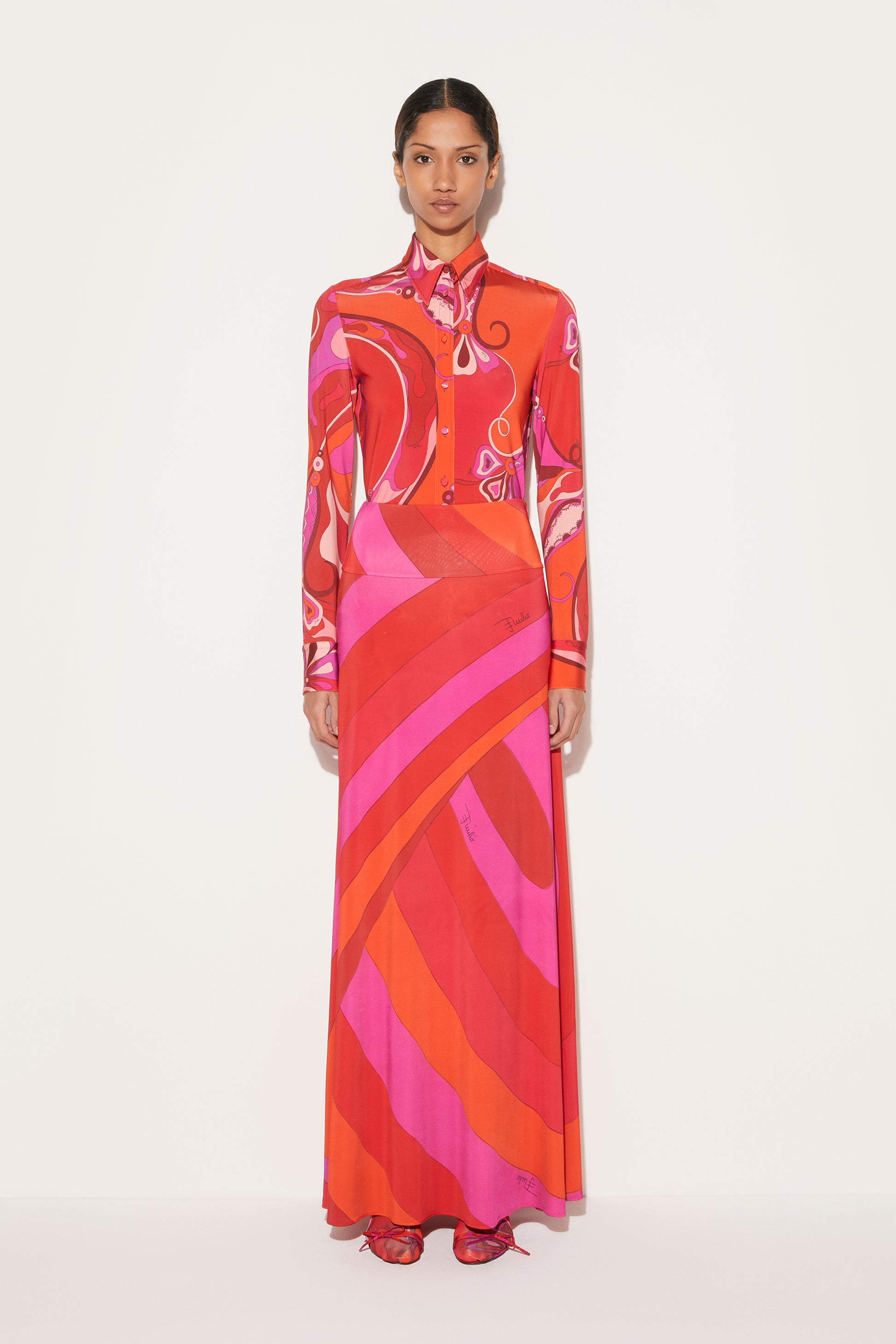 Iride-Print Long Skirt View 2 - Pucci