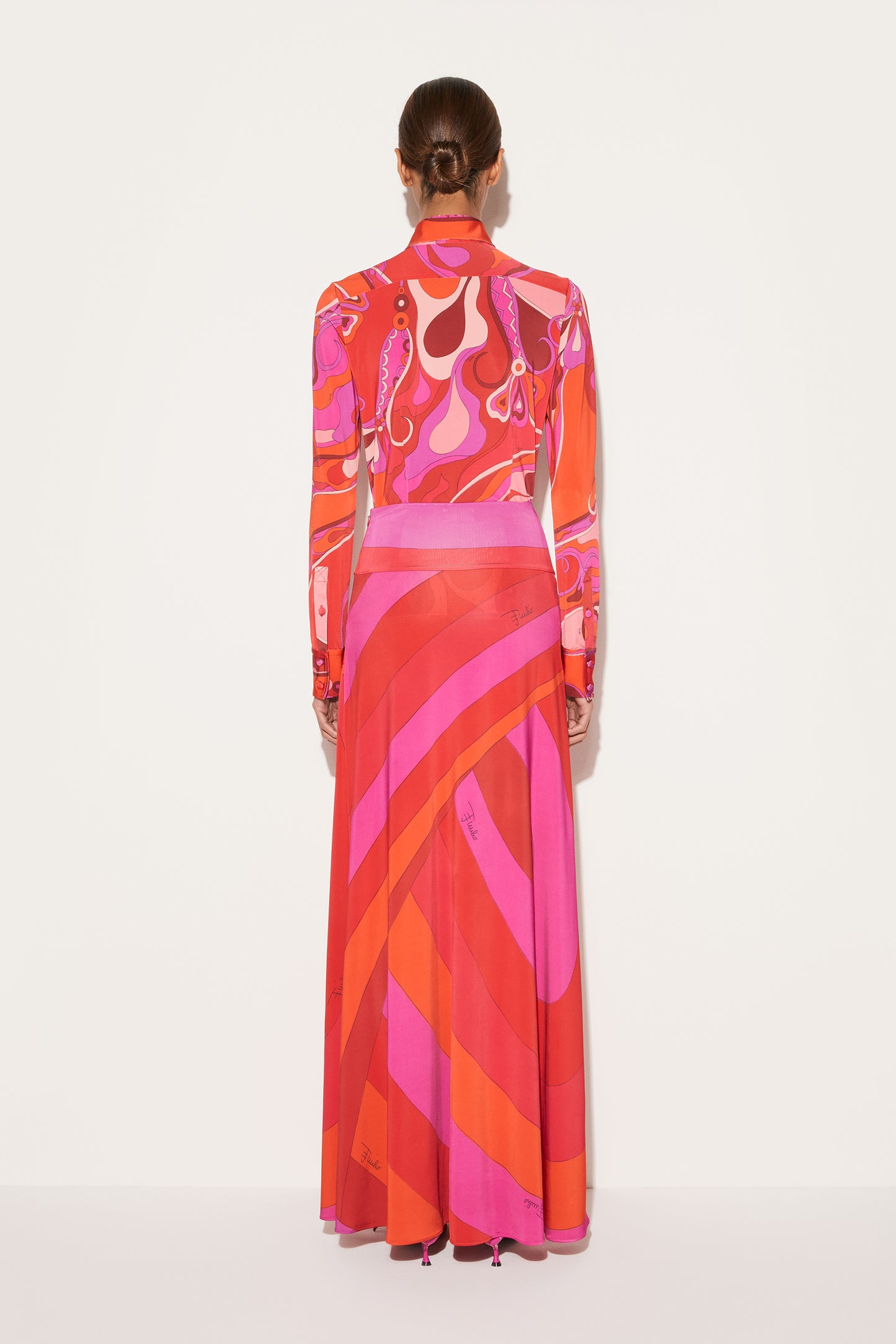 Iride-Print Long Skirt View 4 - Pucci
