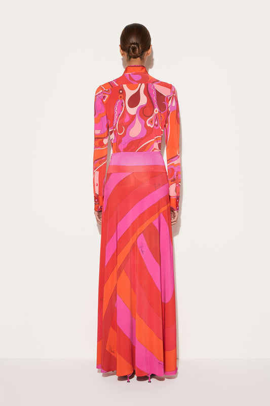 Iride-Print Long Skirt View 4 - Pucci