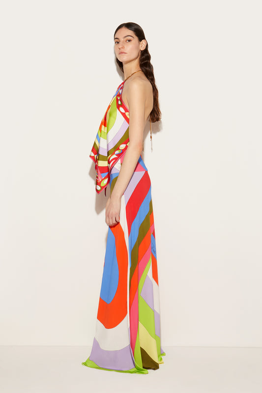 Iride-Print Long Skirt View 3 - Pucci