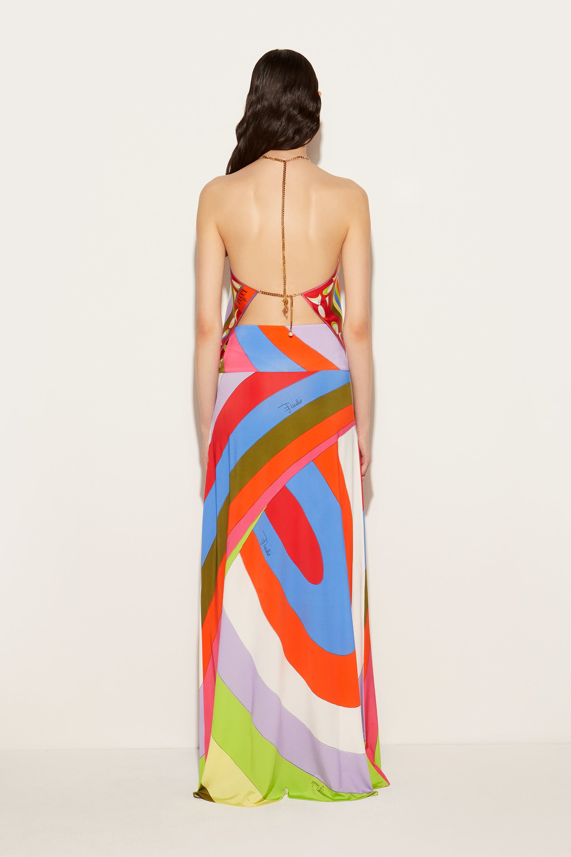 Iride-Print Long Skirt View 4 - Pucci