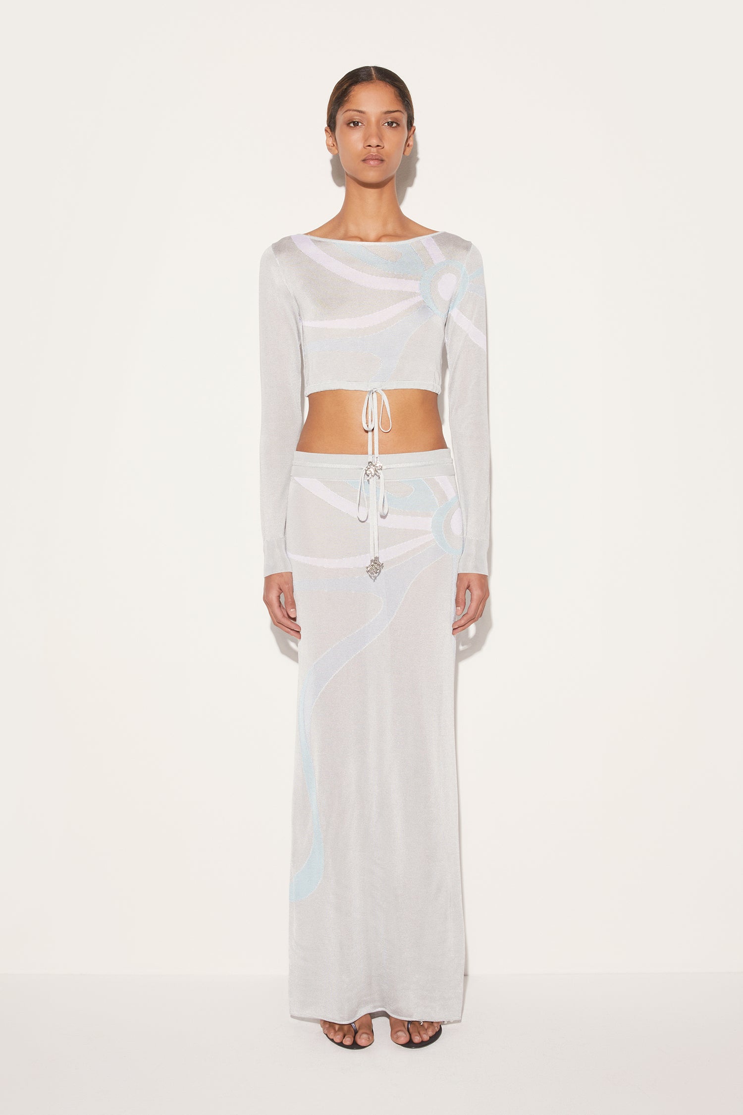 Marmo-Jacquard Crop Top View 2 - Pucci