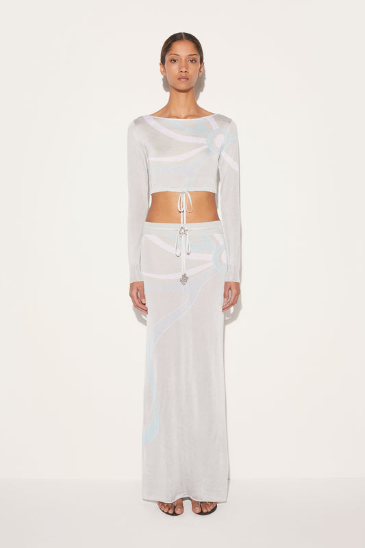 Marmo-Jacquard Crop Top View 2 - Pucci