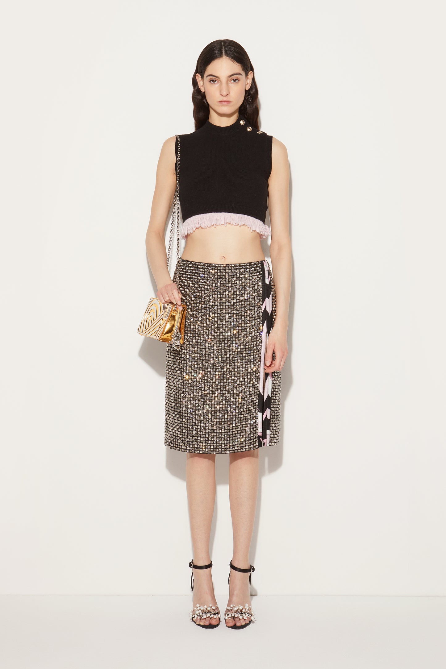 Fringed Crop Top View 2 - Pucci