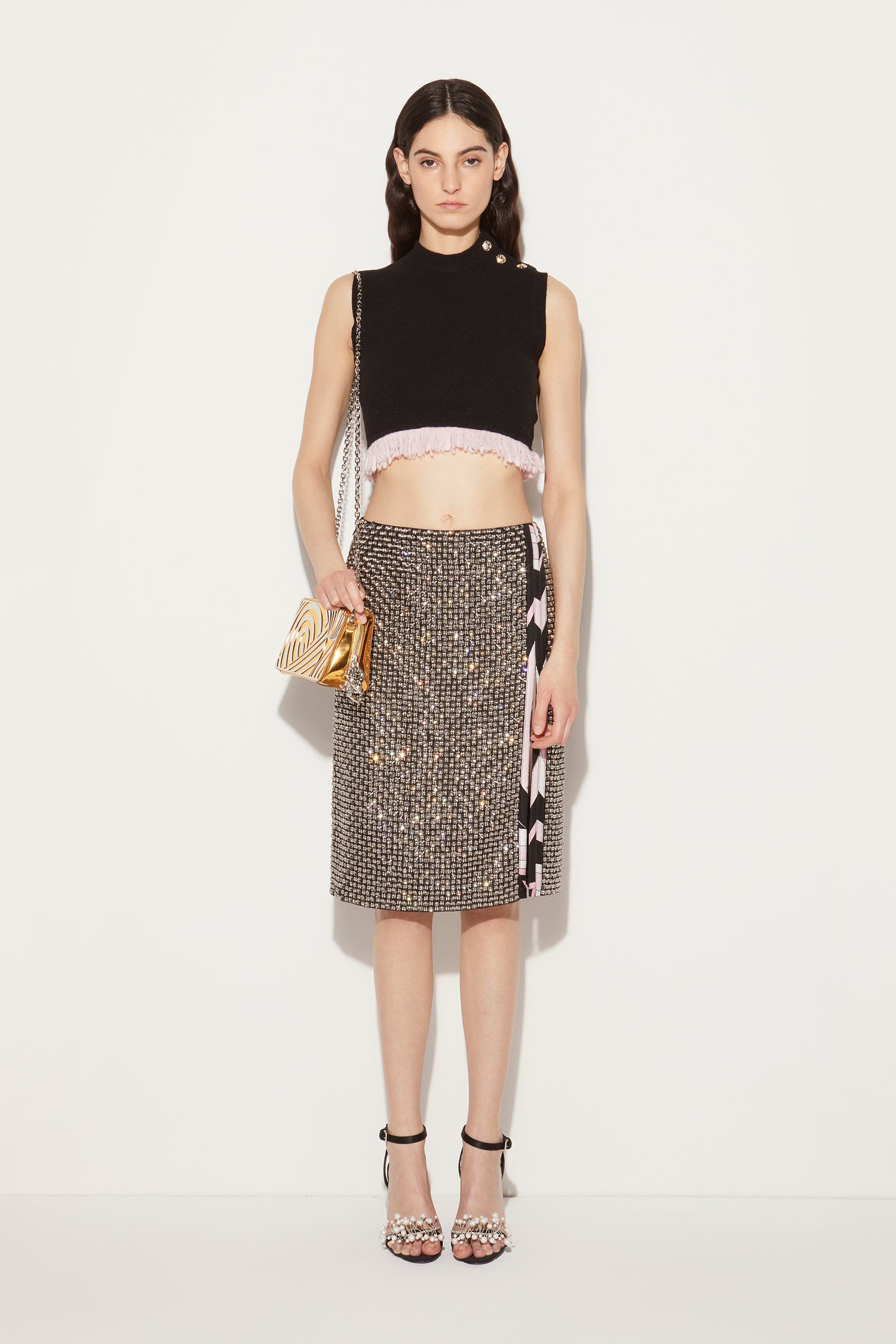 Fringed Crop Top View 2 - Pucci