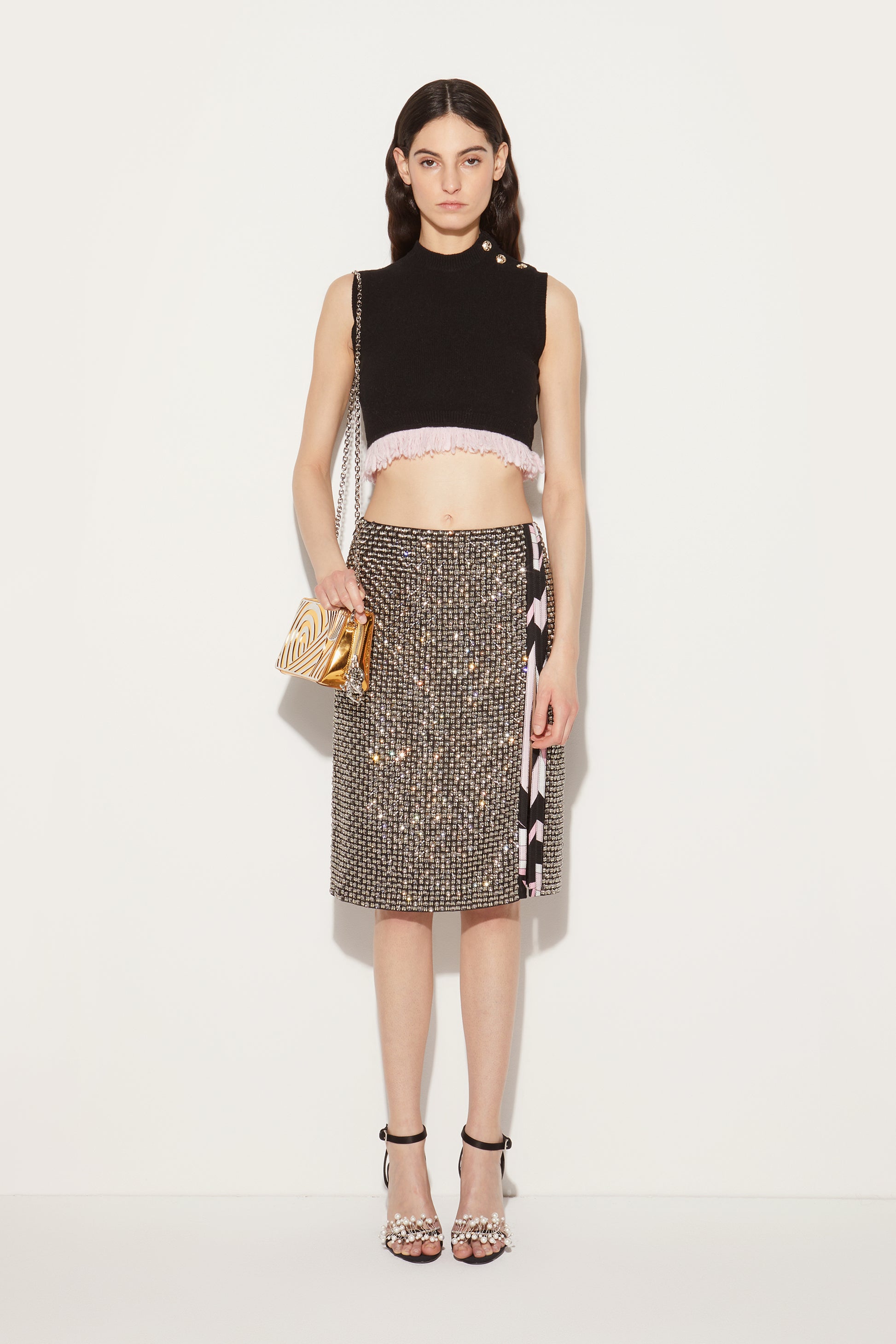 Fringed Crop Top View 2 - Pucci