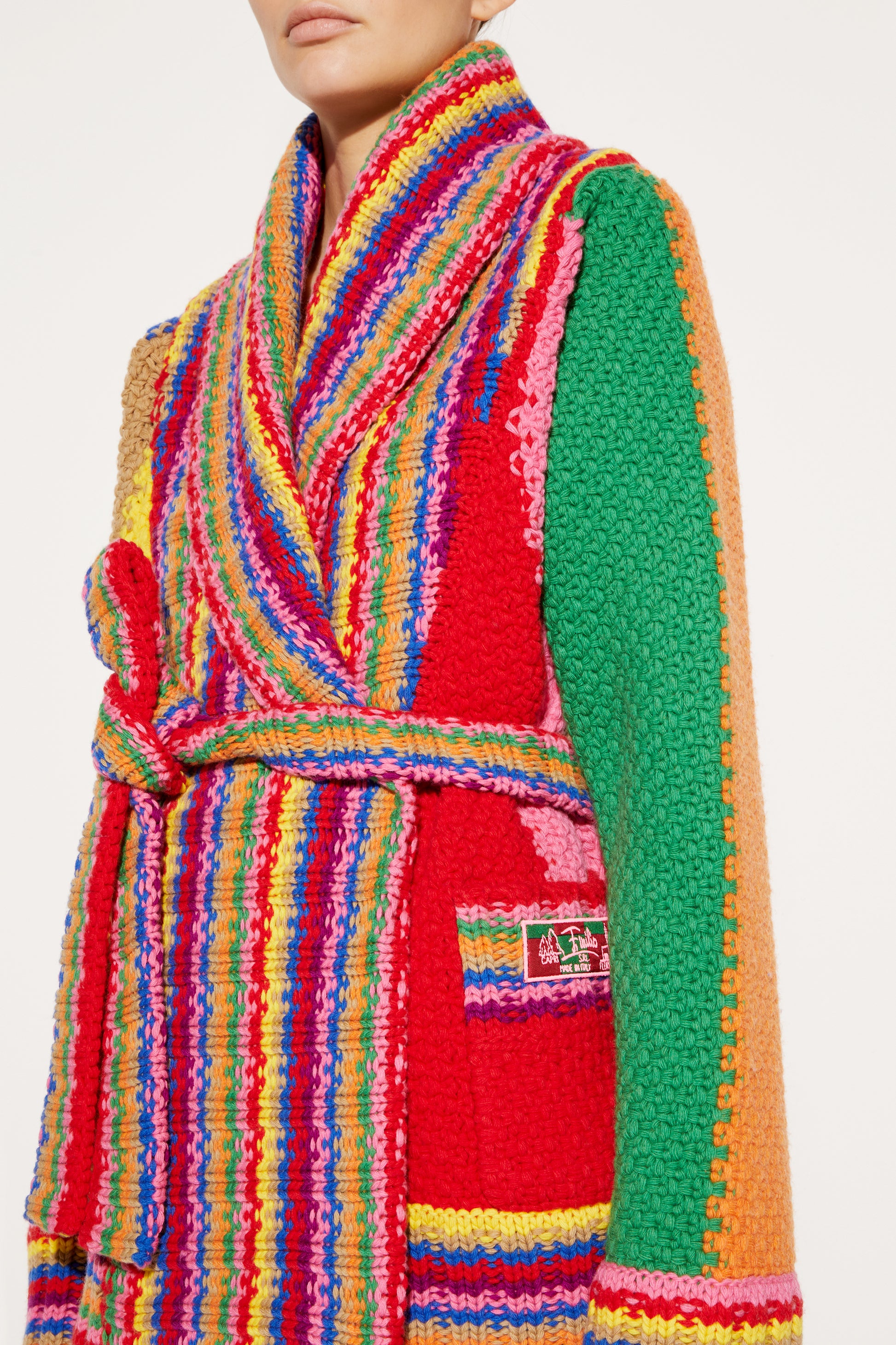 Colourblock Wool Cardigan View 5 - Pucci