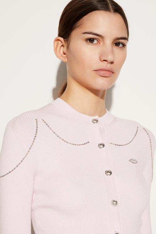 Chain-Embellished Cardigan View 5 - Pucci