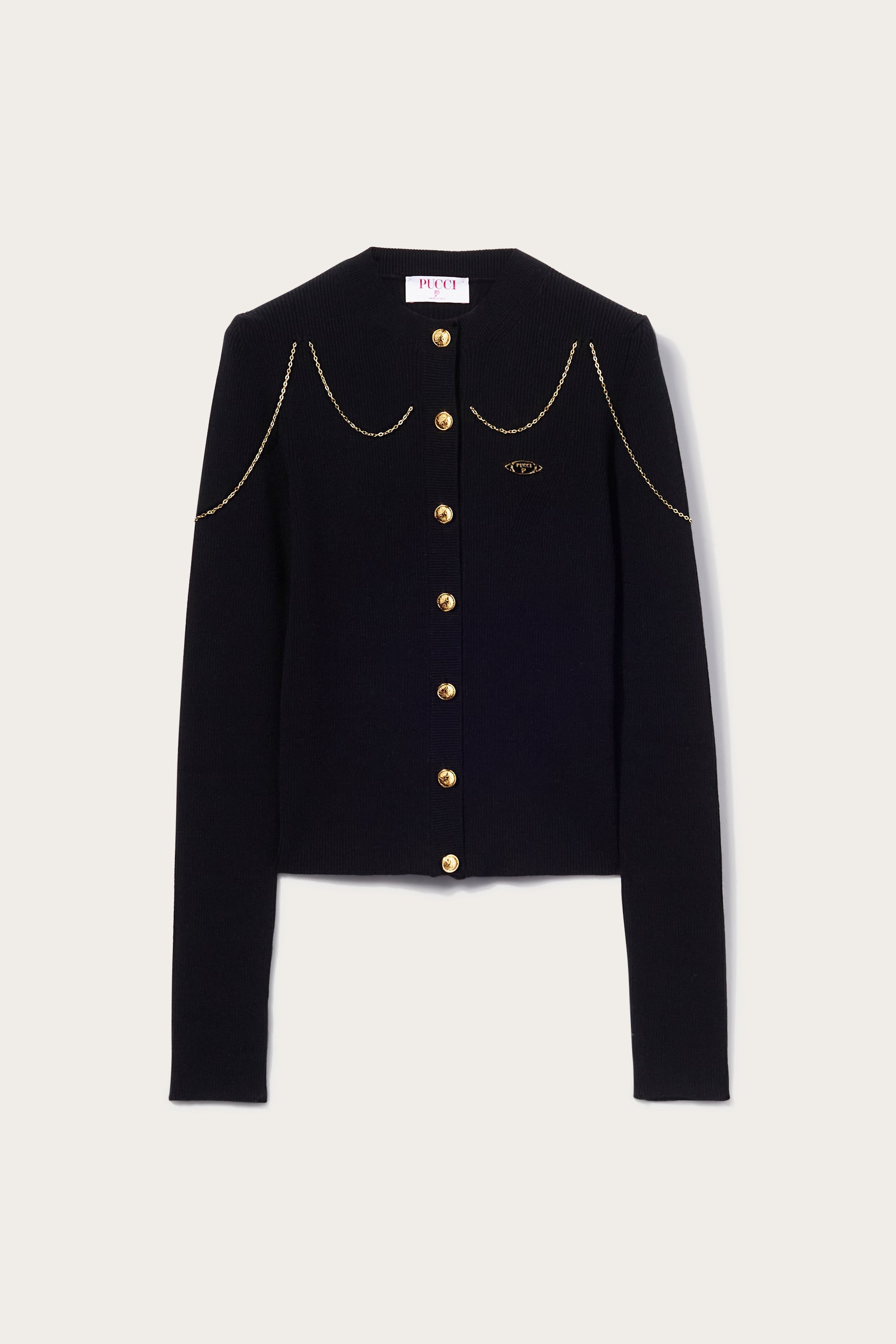 Chain-Embellished Cardigan View 1 - Pucci
