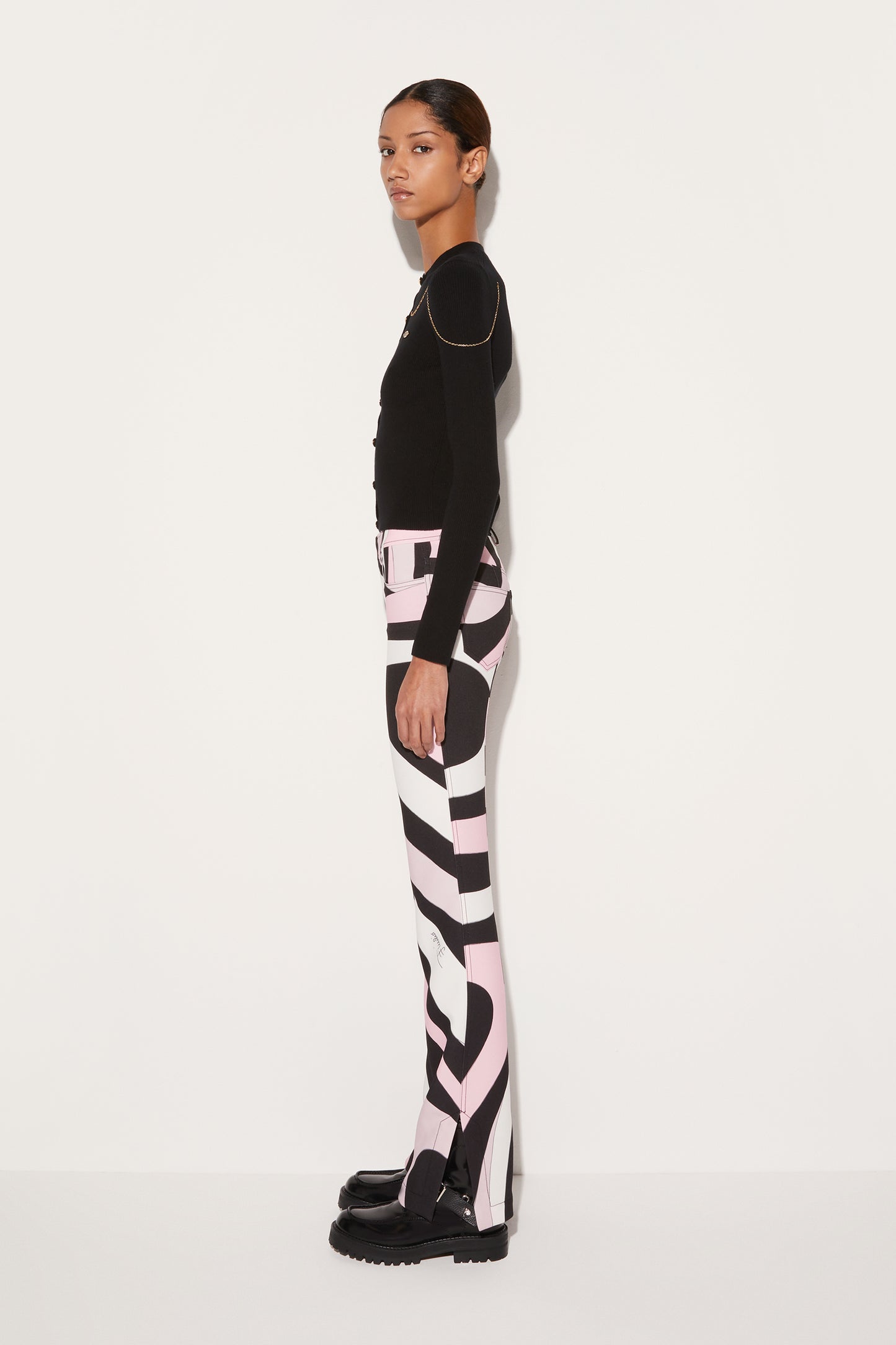 Chain-Embellished Cardigan View 3 - Pucci