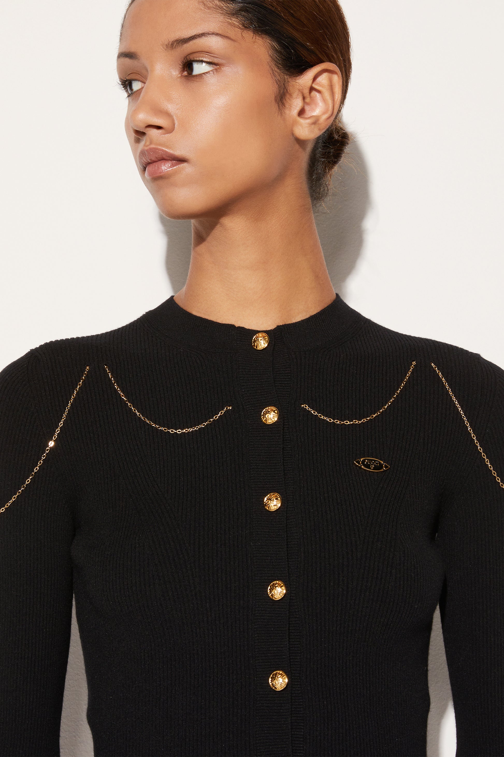 Chain-Embellished Cardigan View 5 - Pucci
