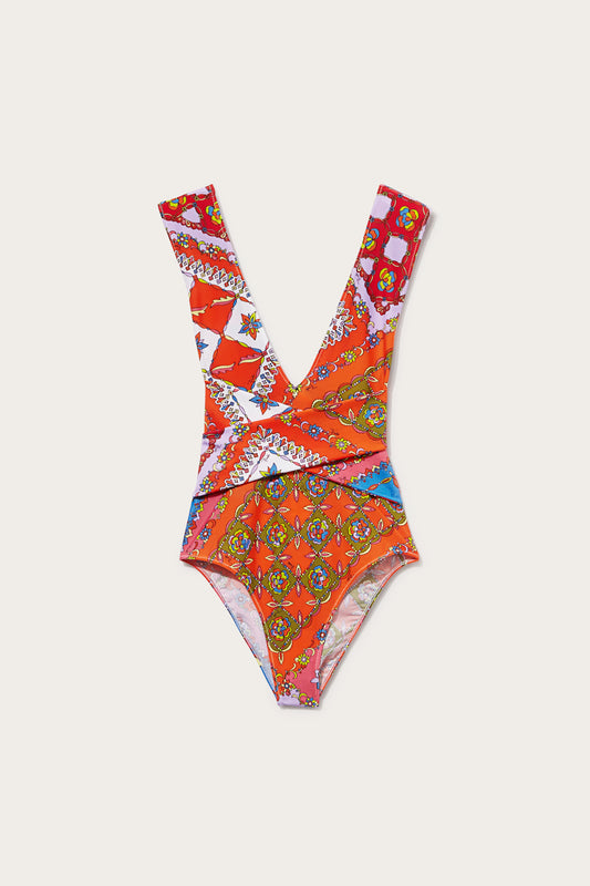 Festa-Print Swimsuit View 1 - Pucci