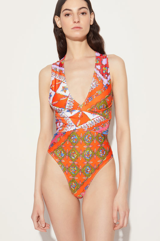 Festa-Print Swimsuit View 5 - Pucci