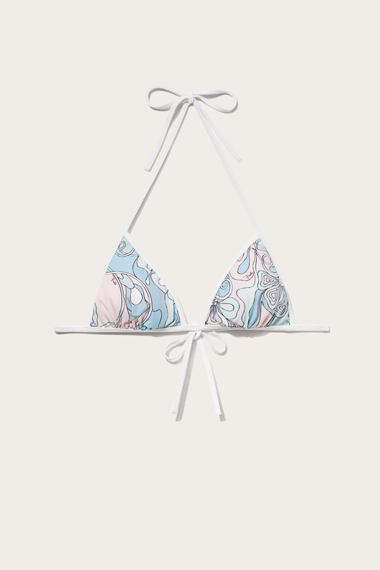 Orchidee-Print Bikini Top View 1 - Pucci