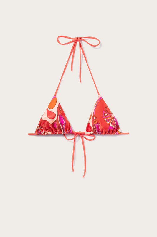 Orchidee-Print Bikini Top View 1 - Pucci