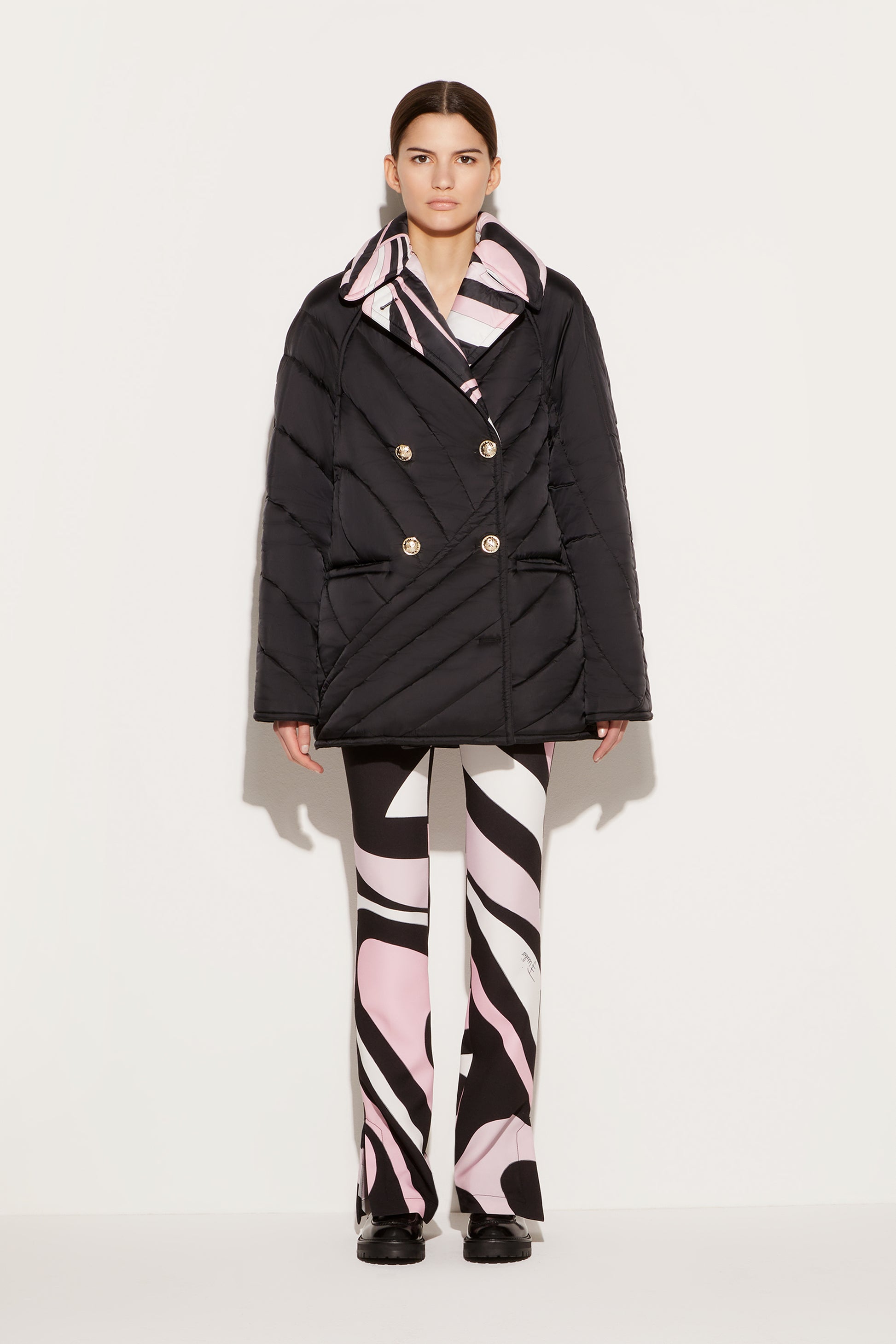 Iride-Print Quilted Coat View 2 - Pucci