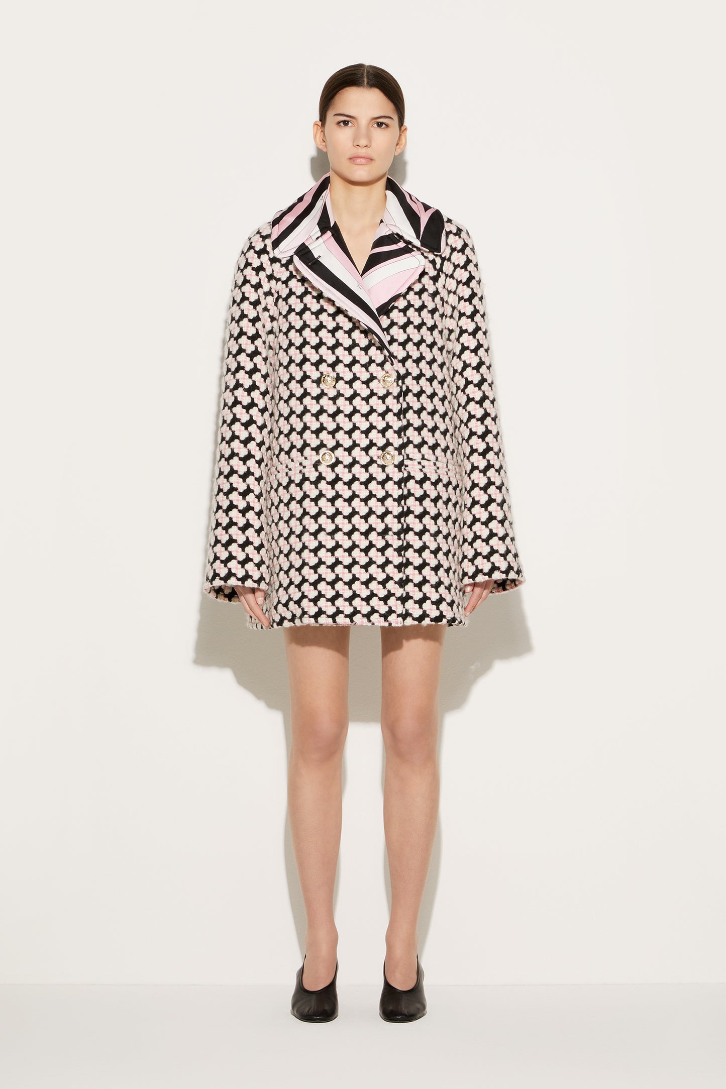 Iride-Print Tweed Coat View 2 - Pucci