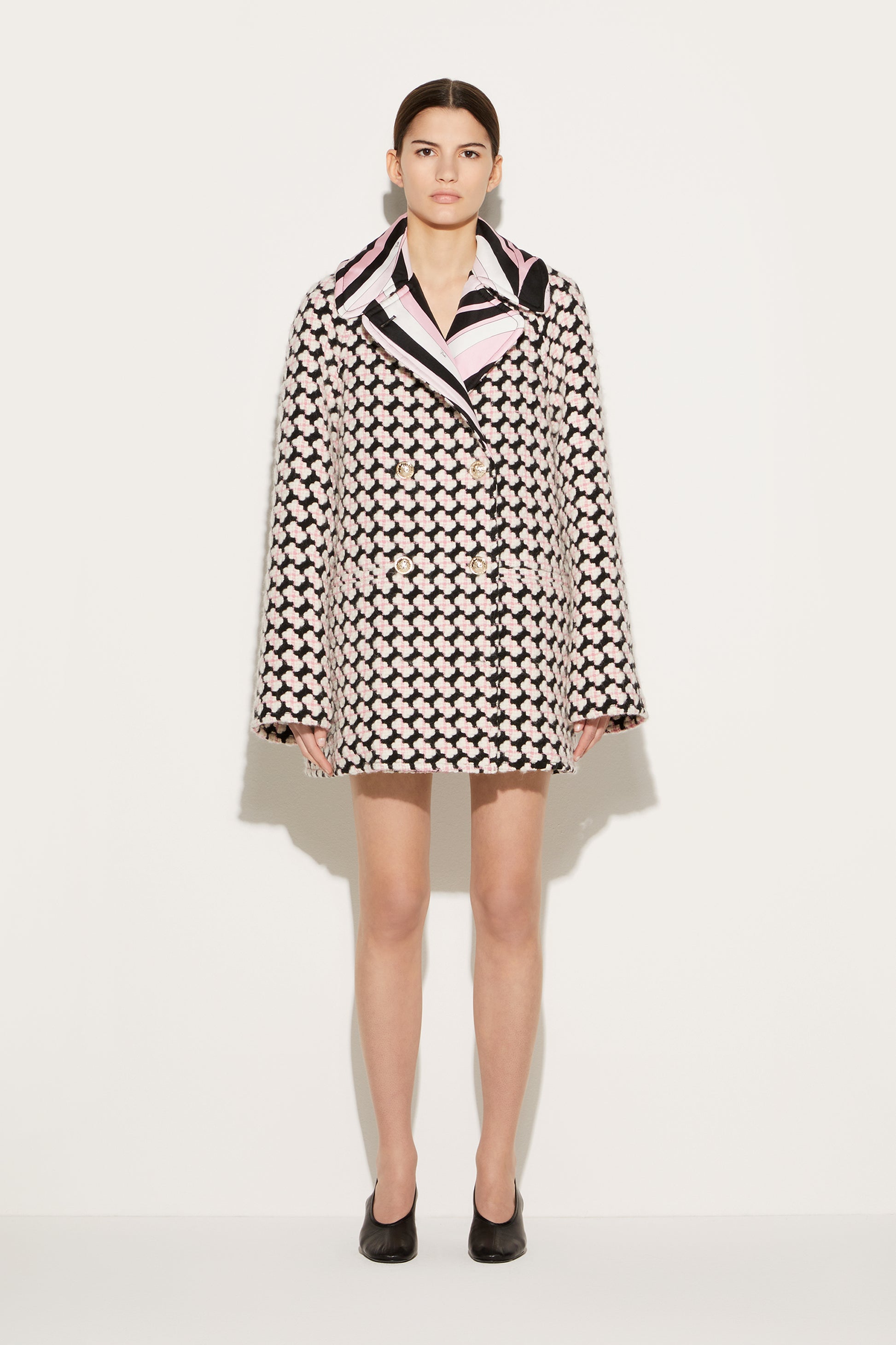 Iride-Print Tweed Coat View 2 - Pucci