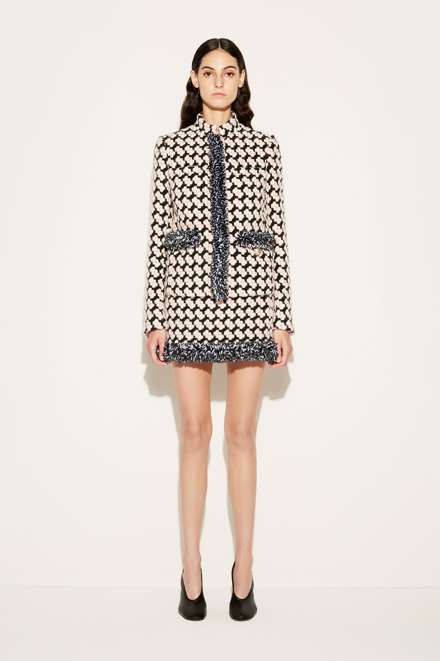 Fringed Tweed Jacket View 2 - Pucci