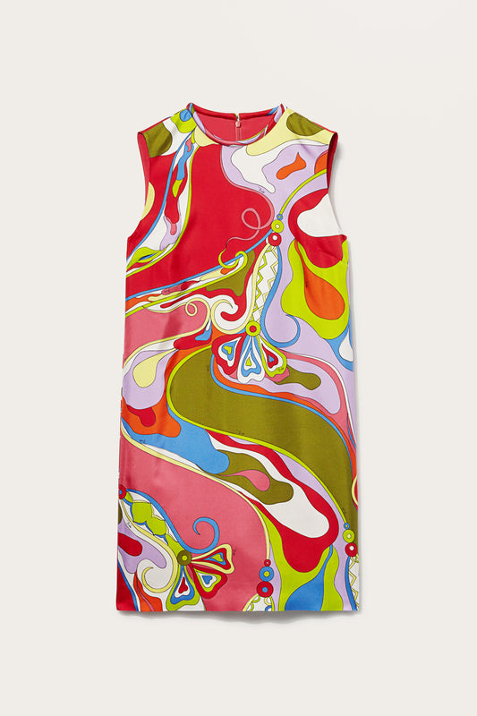 Orchidee-Print Silk-Twill Dress View 1 - Pucci