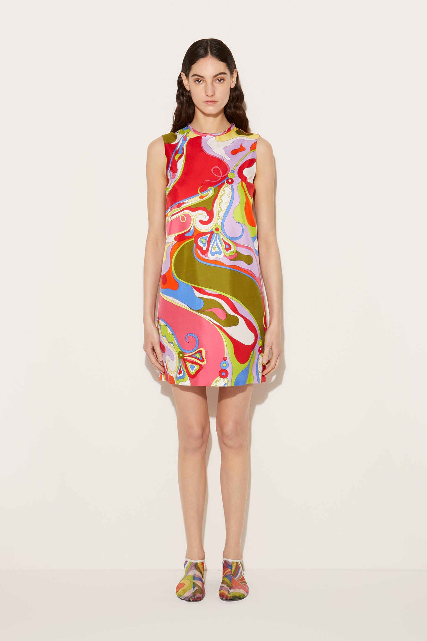 Orchidee-Print Silk-Twill Dress View 2 - Pucci