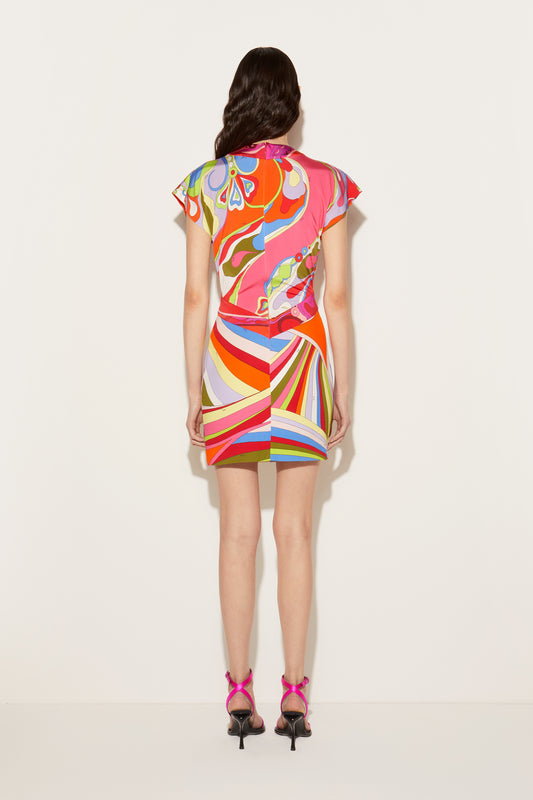 Orchidee And Iride-Print Dress View 4 - Pucci