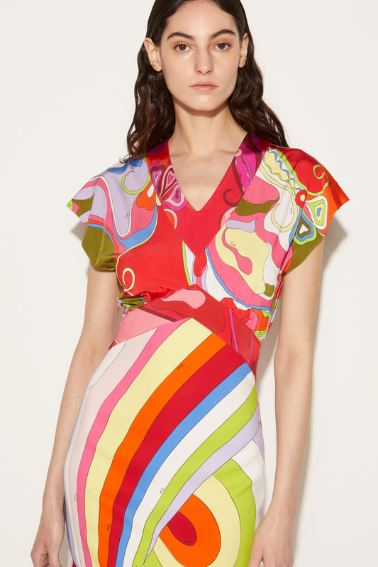 Orchidee And Iride-Print Dress View 5 - Pucci