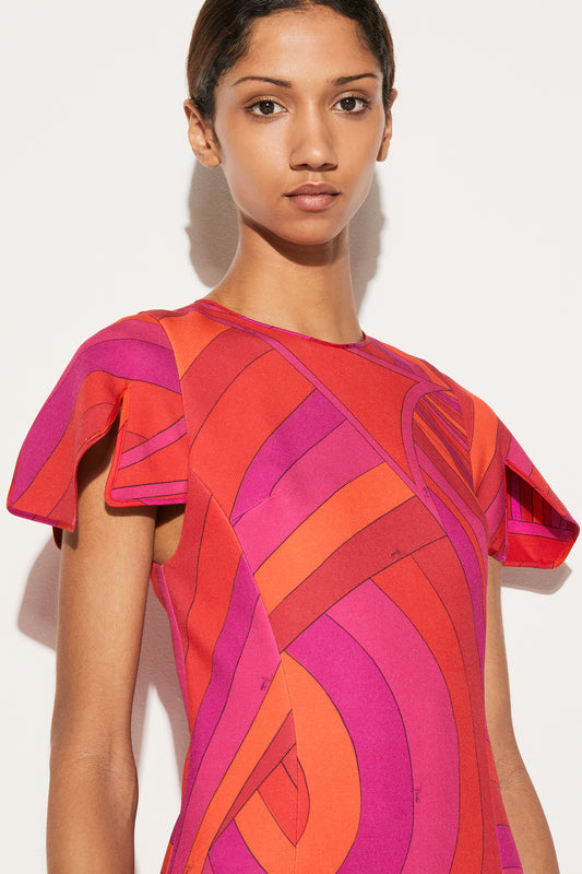 Iride-Print Midi Dress View 5 - Pucci