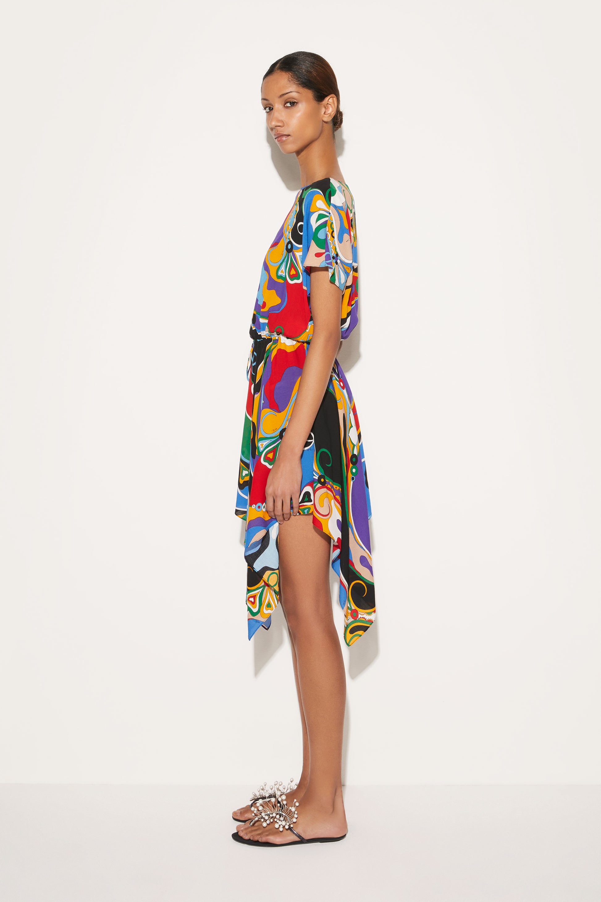 Orchidee-Print Dress View 3 - Pucci
