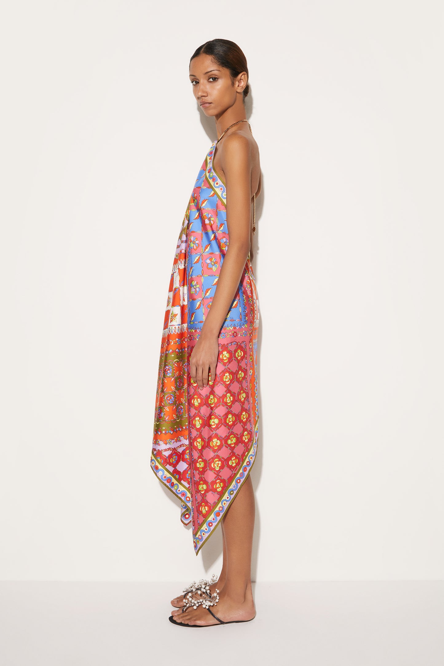 Festa-Print Silk-Twill Dress View 3 - Pucci