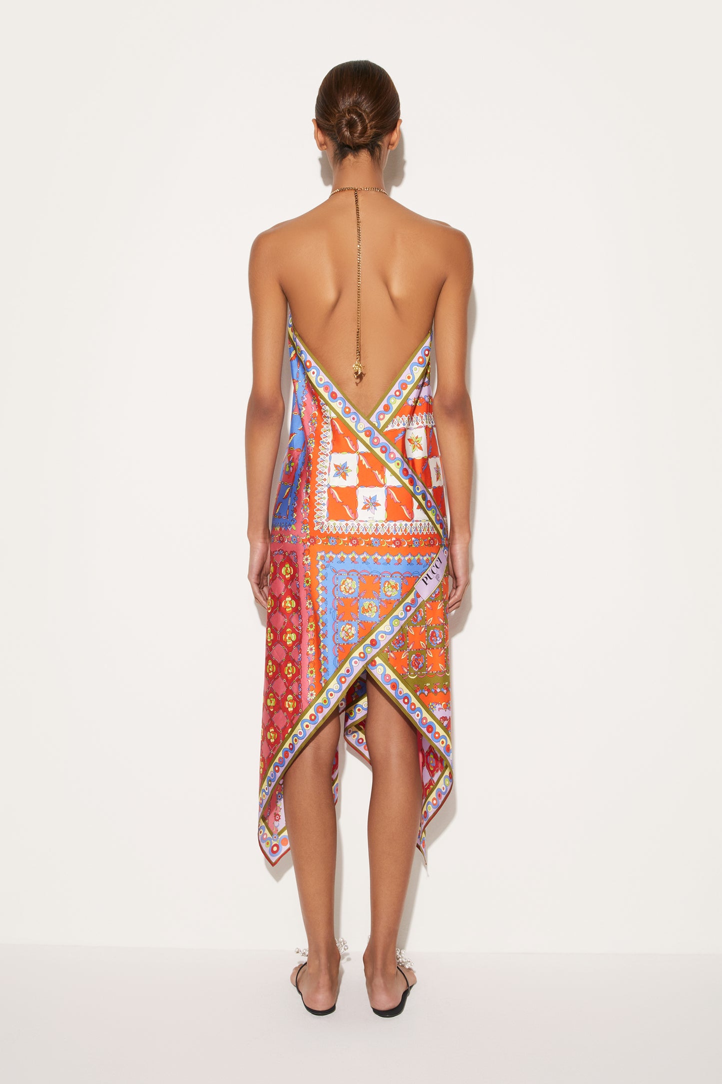 Festa-Print Silk-Twill Dress View 4 - Pucci