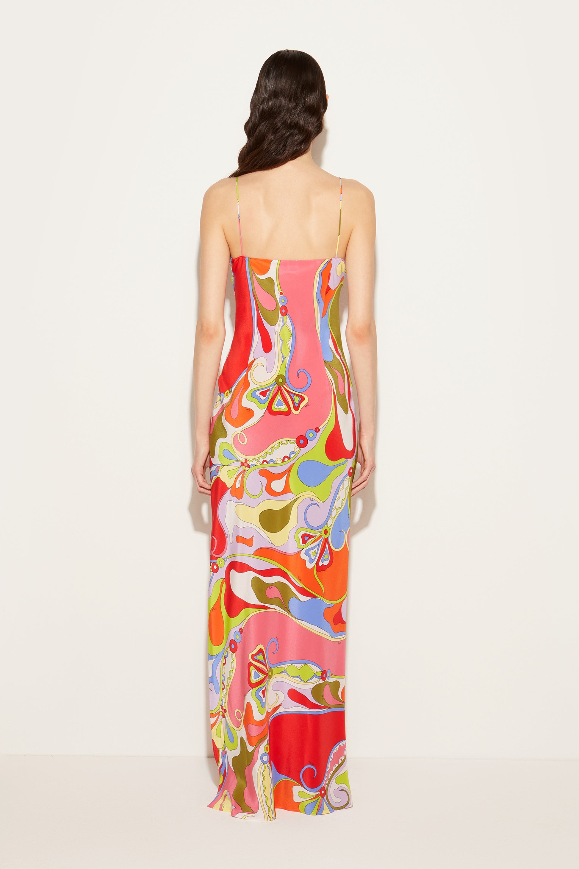 Orchidee-Print Silk Dress View 4 - Pucci