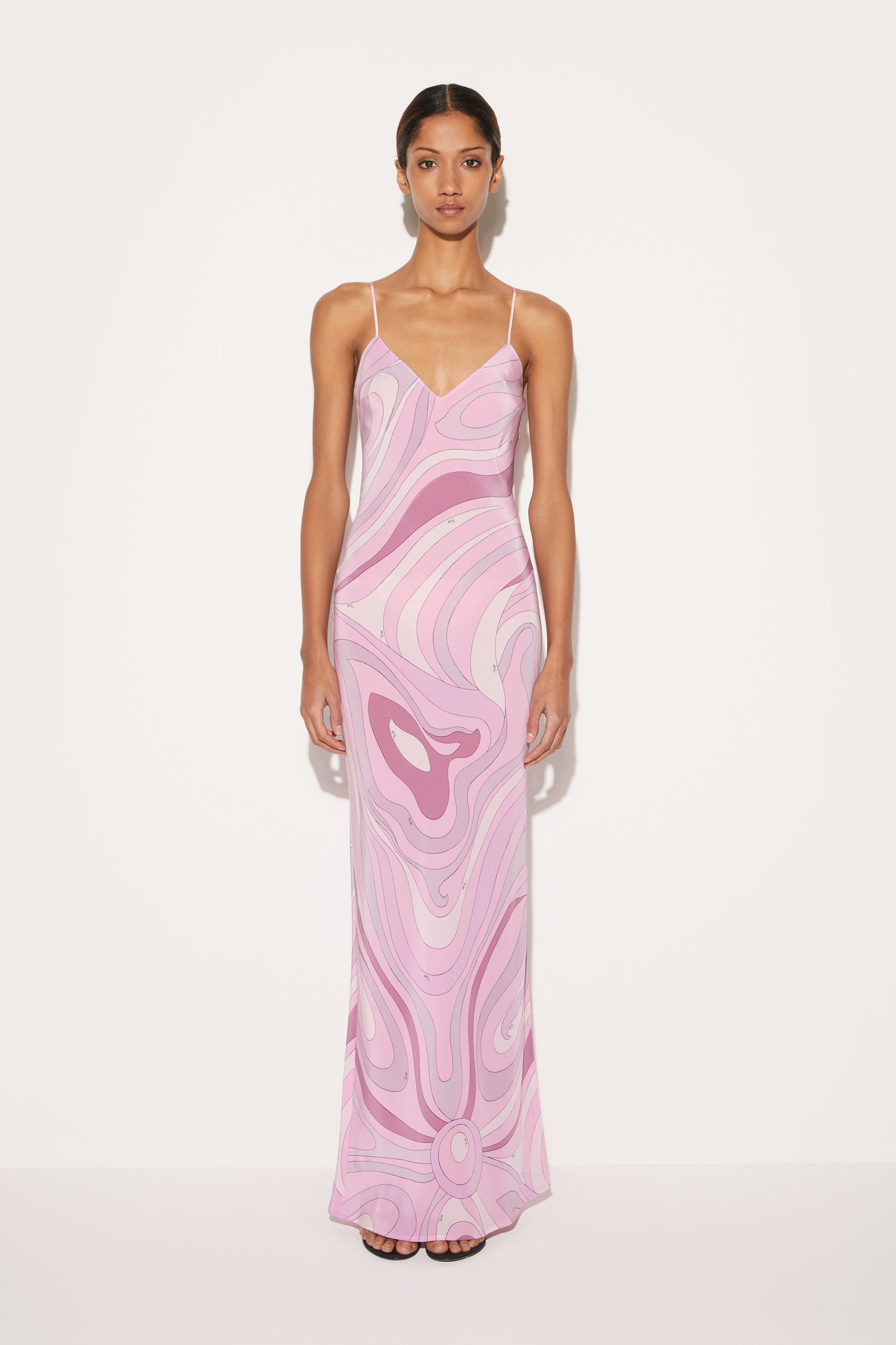 Marmo-Print Silk Dress View 2 - Pucci