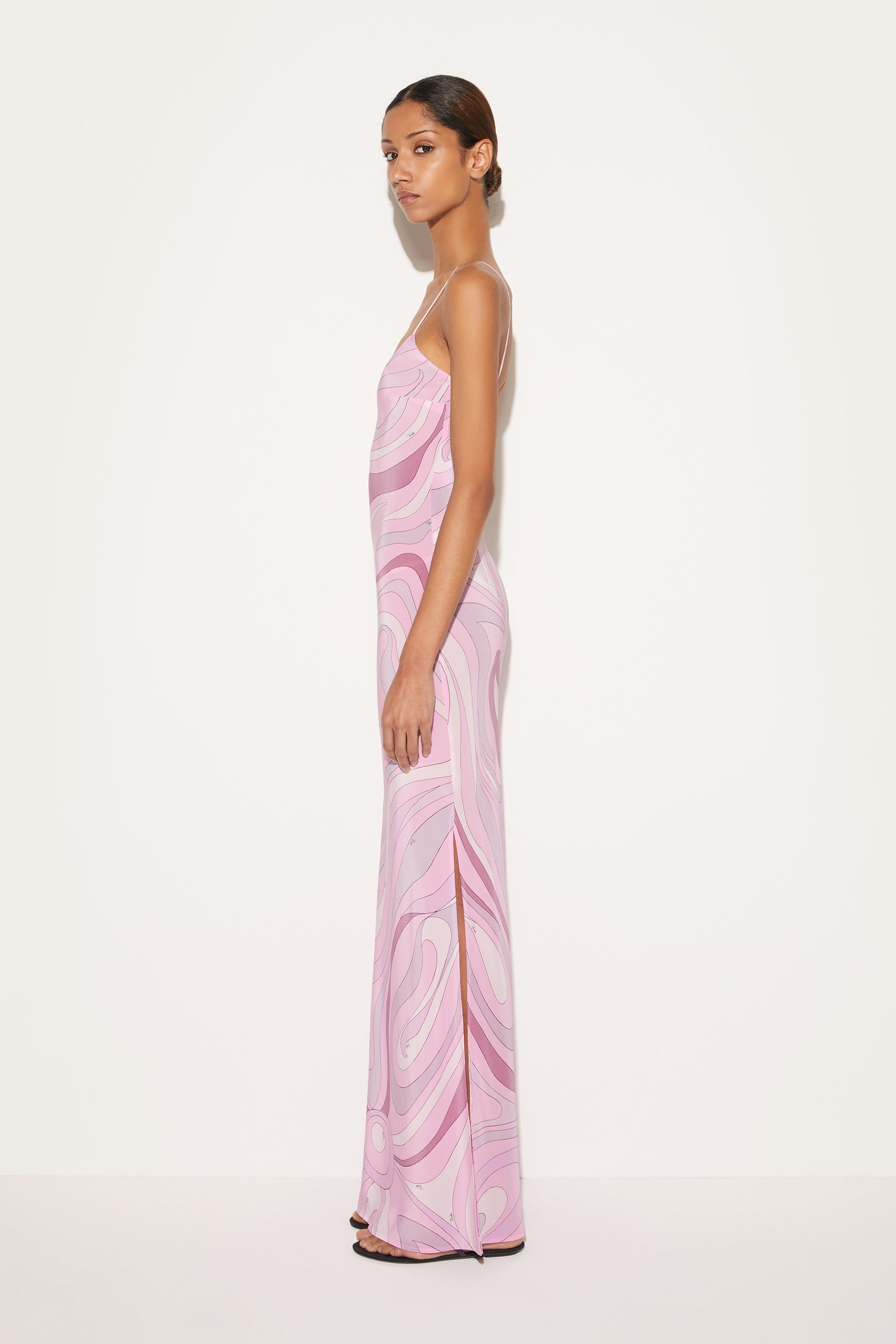 Marmo-Print Silk Dress View 3 - Pucci