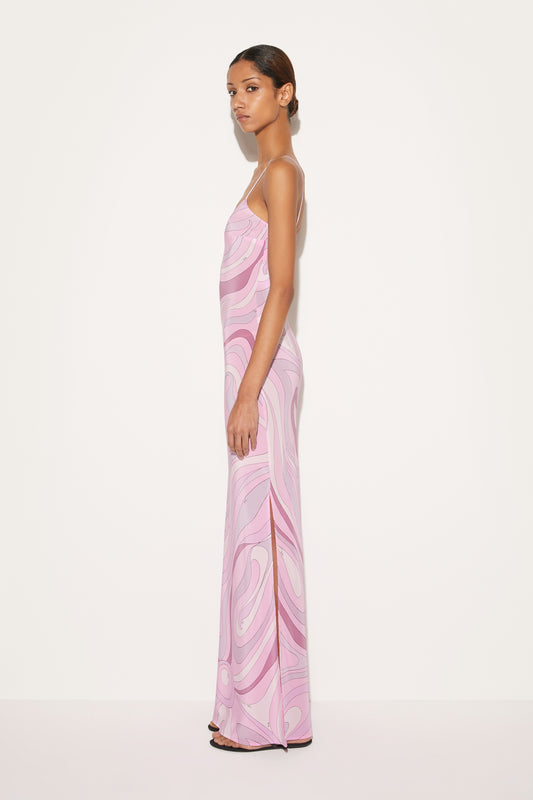 Marmo-Print Silk Dress View 3 - Pucci