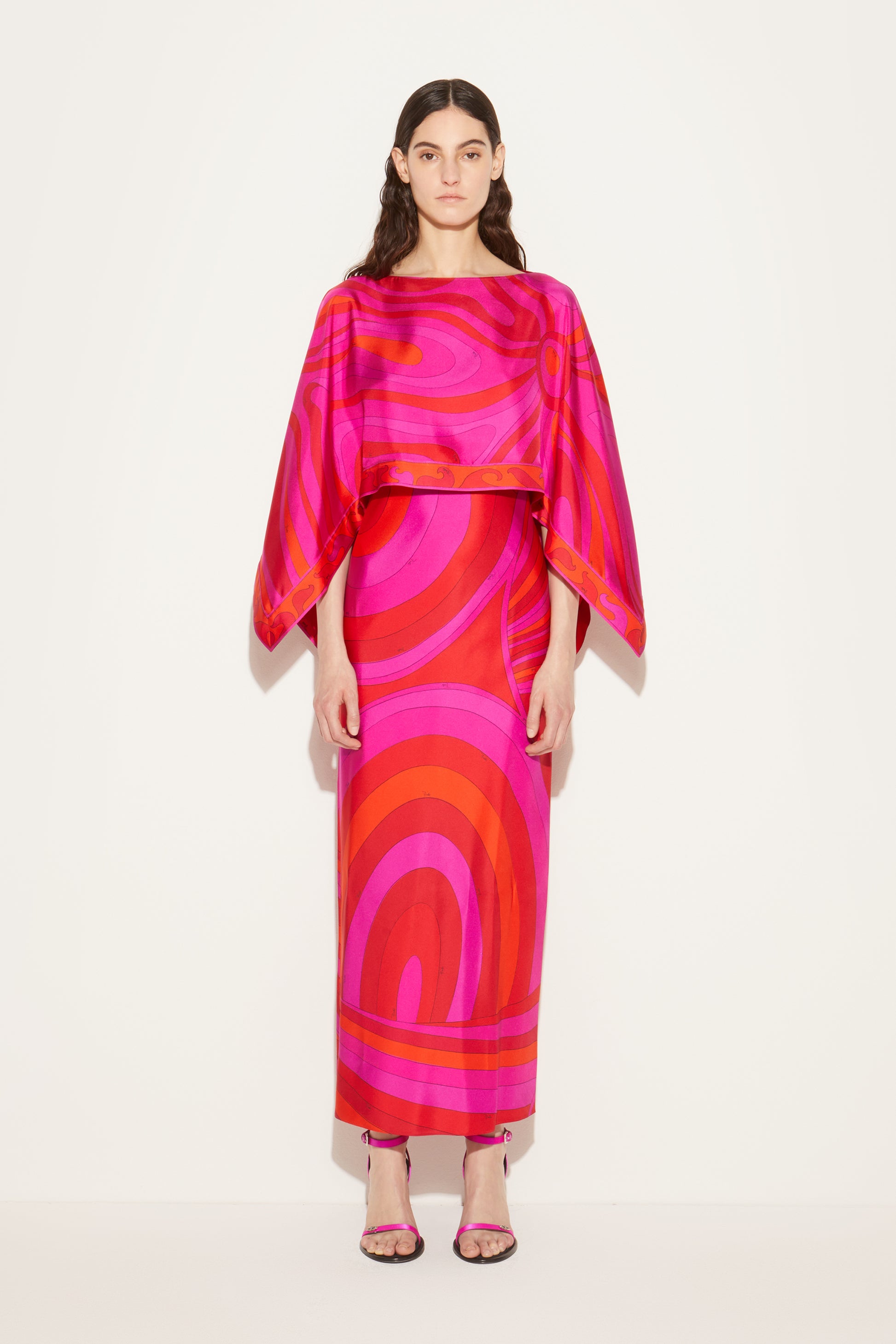 Iride And Marmo-Print Silk-Twill Dress View 2 - Pucci