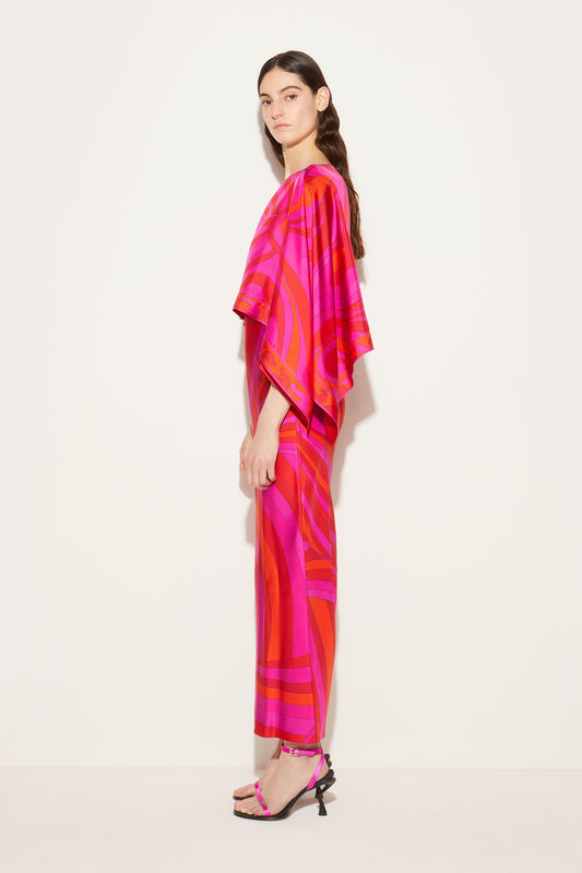 Iride And Marmo-Print Silk-Twill Dress View 3 - Pucci