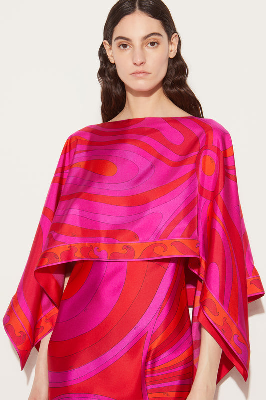 Iride And Marmo-Print Silk-Twill Dress View 5 - Pucci