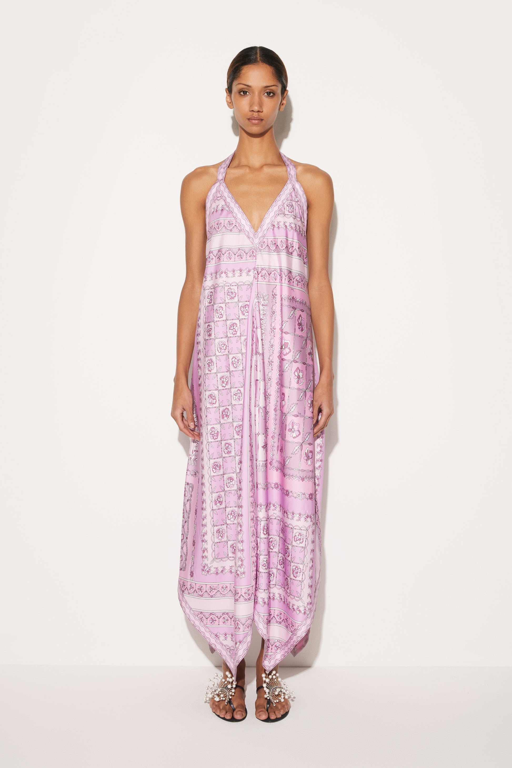 Festa-Print Silk-Twill Dress View 2 - Pucci