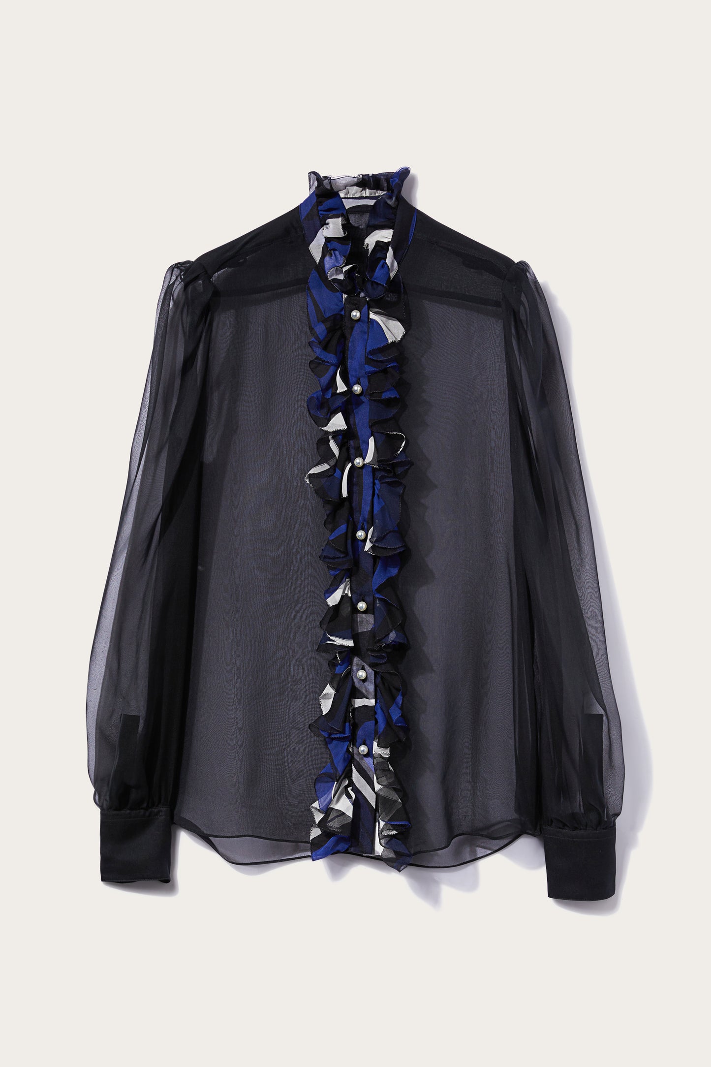 Ruffled Silk Shirt View 1 - Pucci